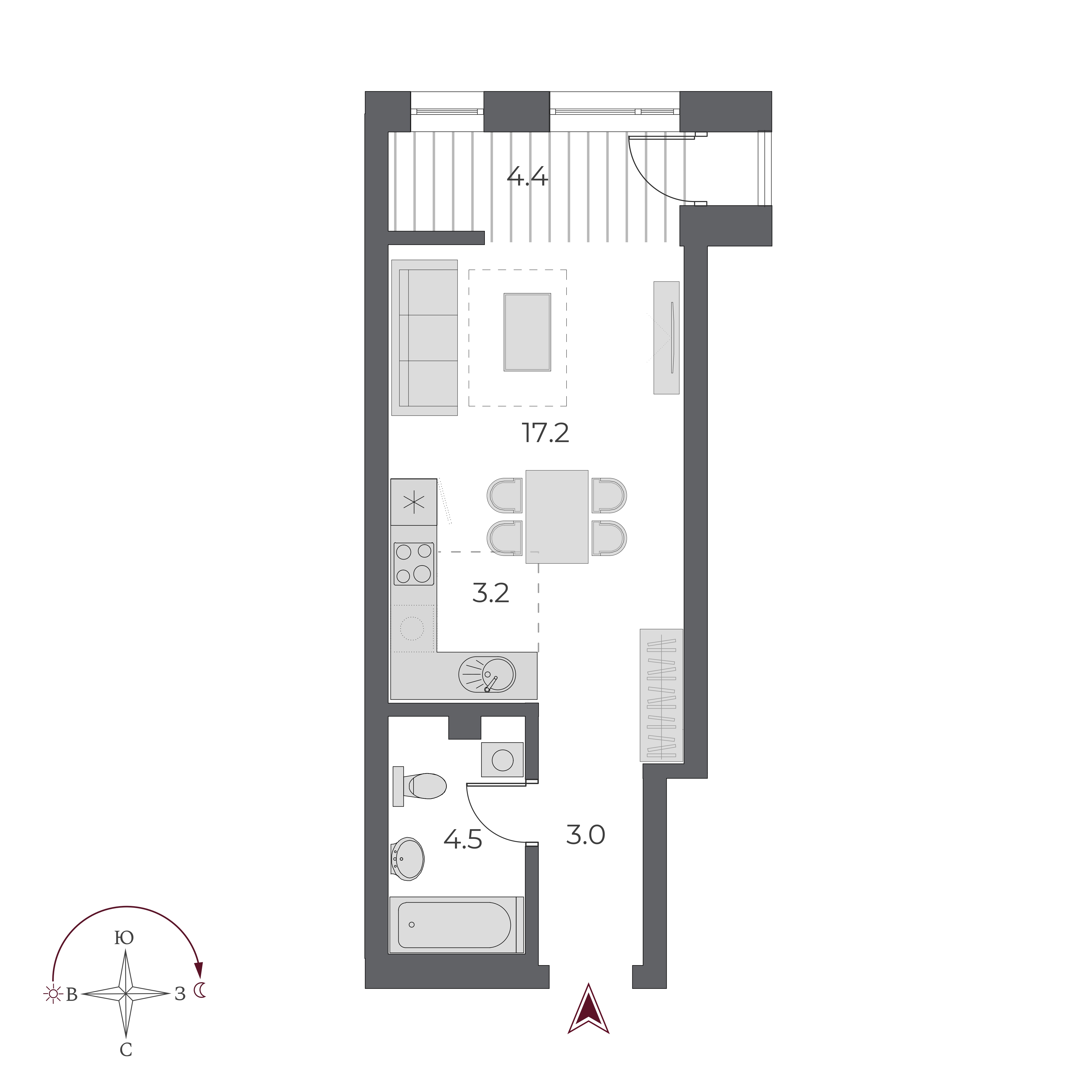 Однокомнатная